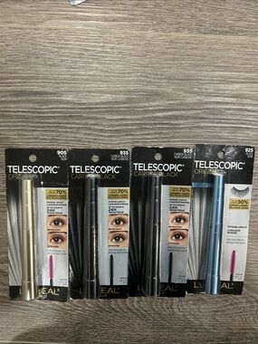 New 4X L’Oreal Telescopic Carbon Black Mascara - Black 🌸Firm price 🌸